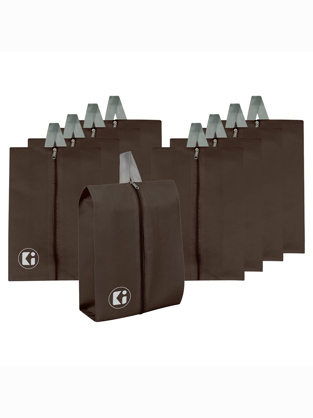

Kuber Industries Brown 9 Pieces Water Proof Shoe Bag