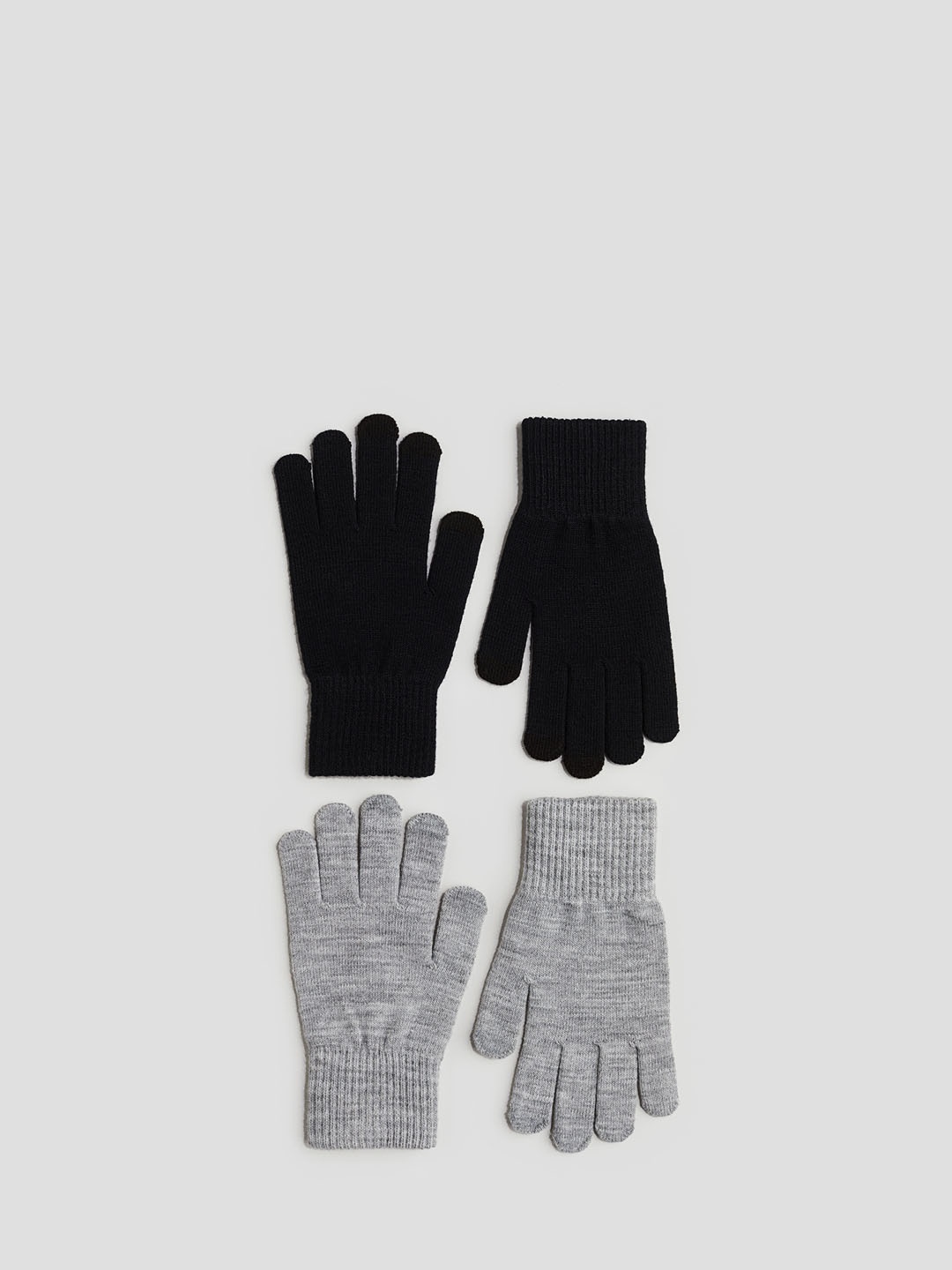 

H&M Girls Pack Of 2 Touchscreen Winter Gloves, Grey