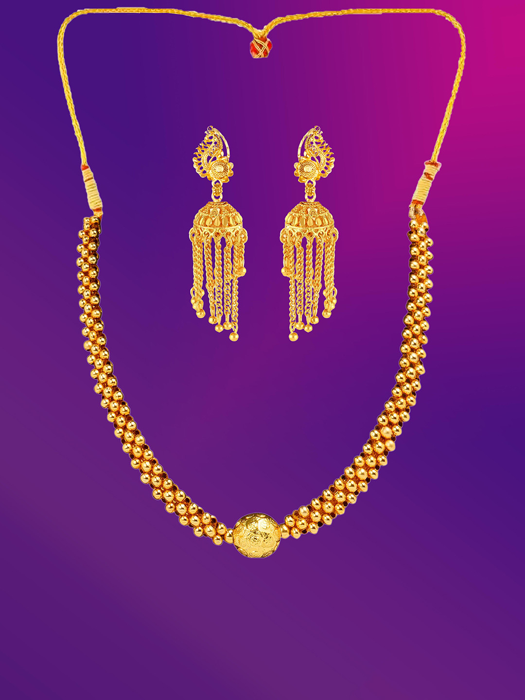 

Lila Gold Plated Jewellery Set