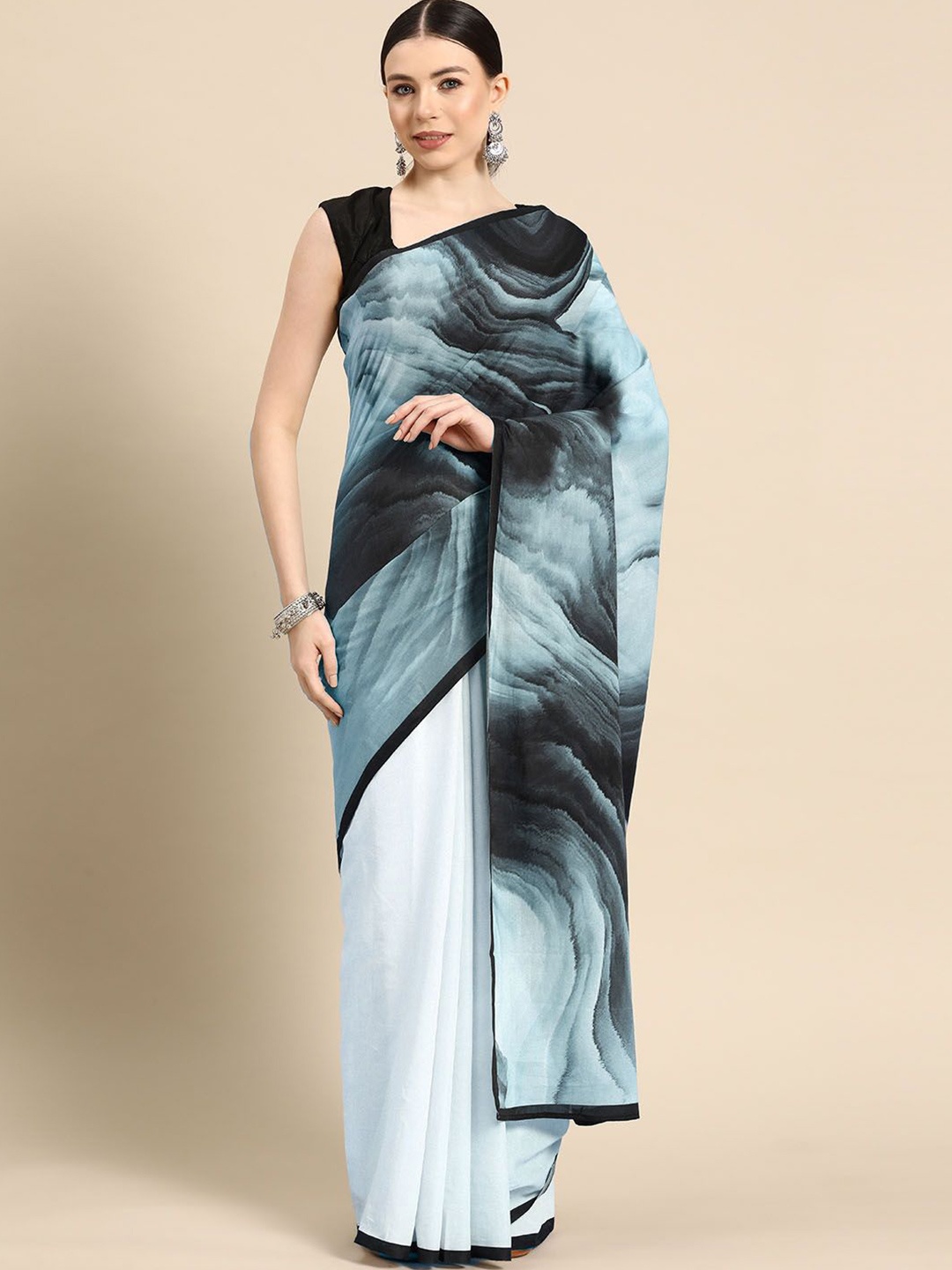 

BUTA BUTI Pure Cotton Saree, Steel