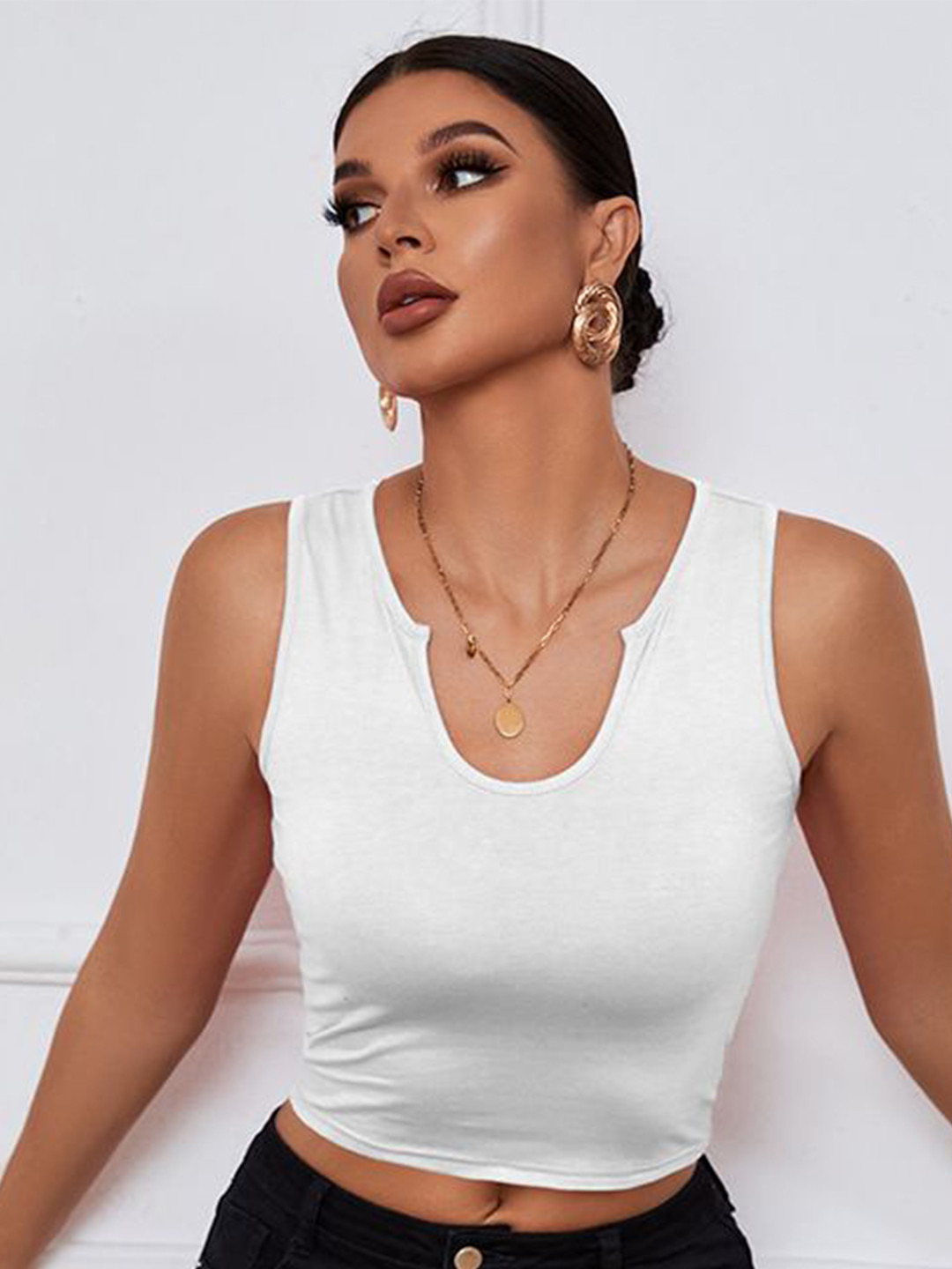 

HERE&NOW Cotton Tank Top, White