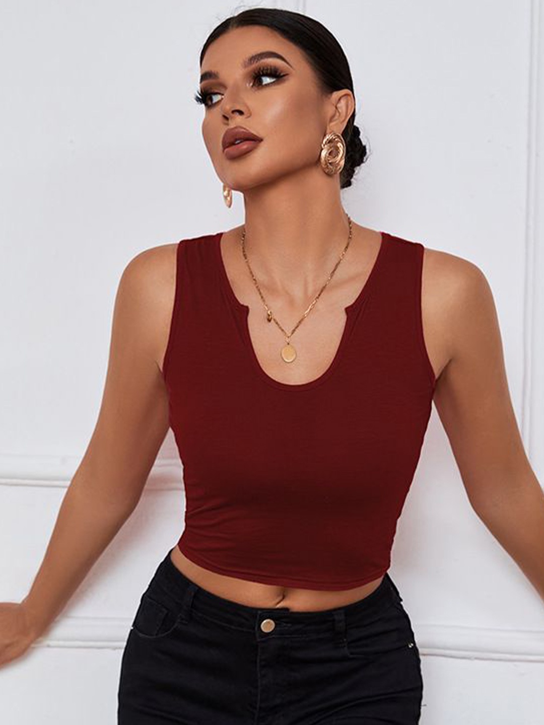 

HERE&NOW Cotton Top, Burgundy