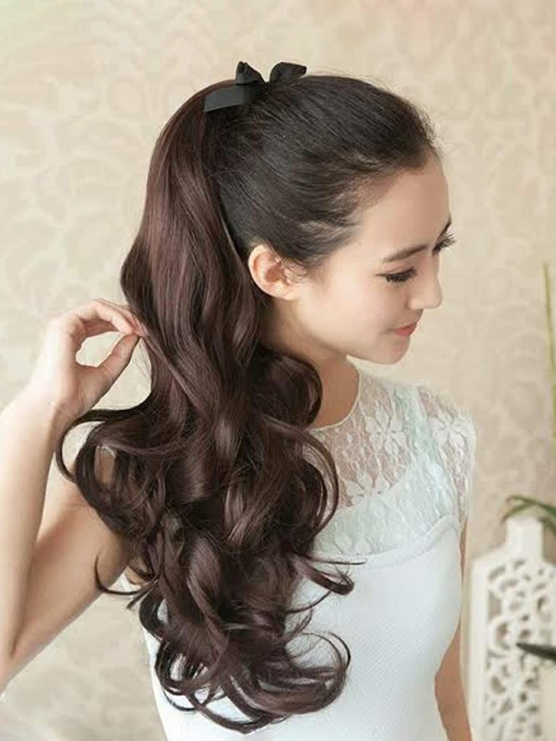 

D-Divine Halo Curly Ponytail Hair Extension -Brown