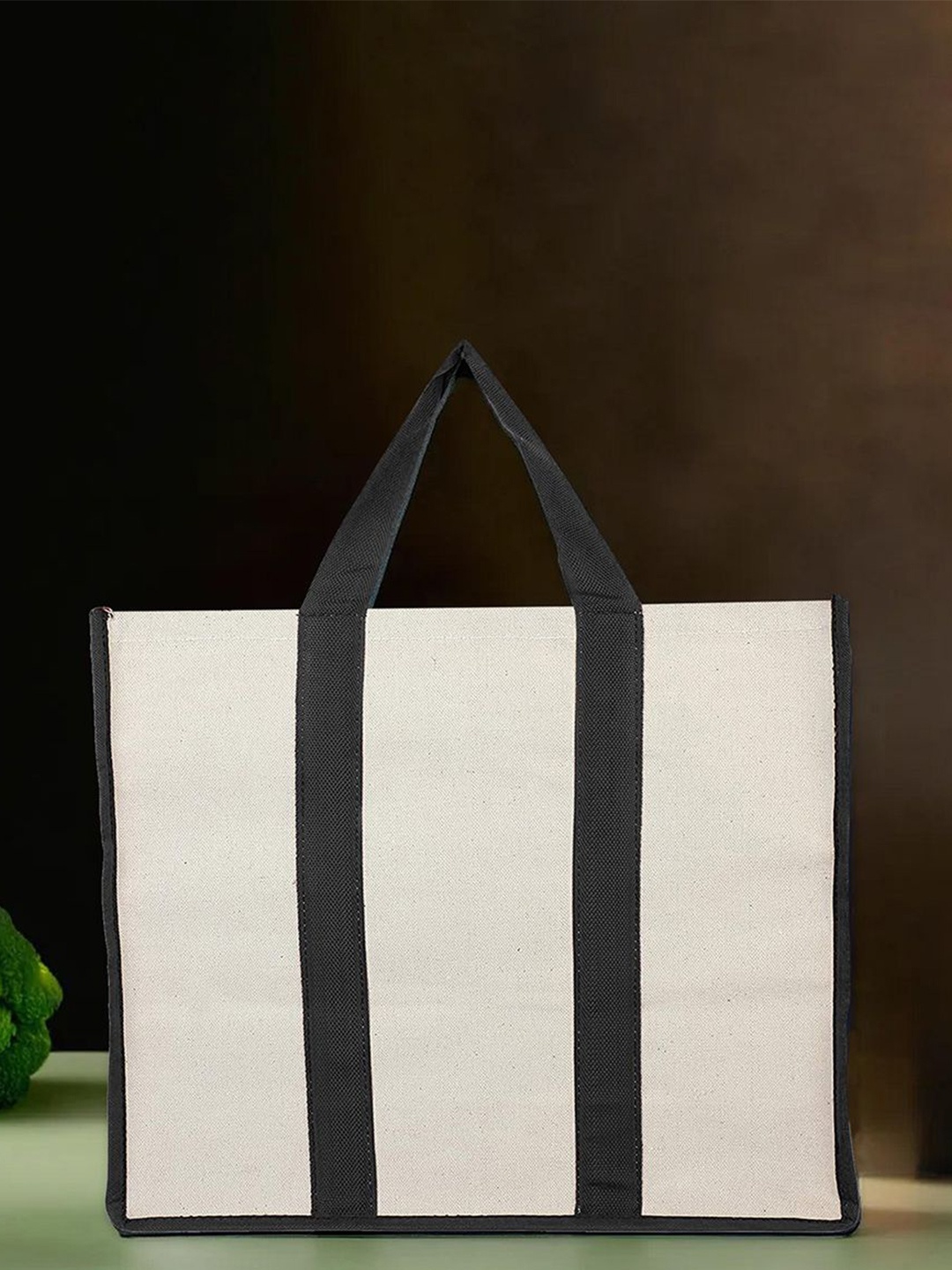 

Kuber Industries Unisex Pack Of 4 Solid Shopper Tote Bags, White