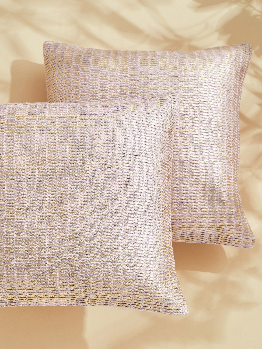 

Home Centre Purple & Gold-Toned Set of 2 Abstract Square Cushion Covers
