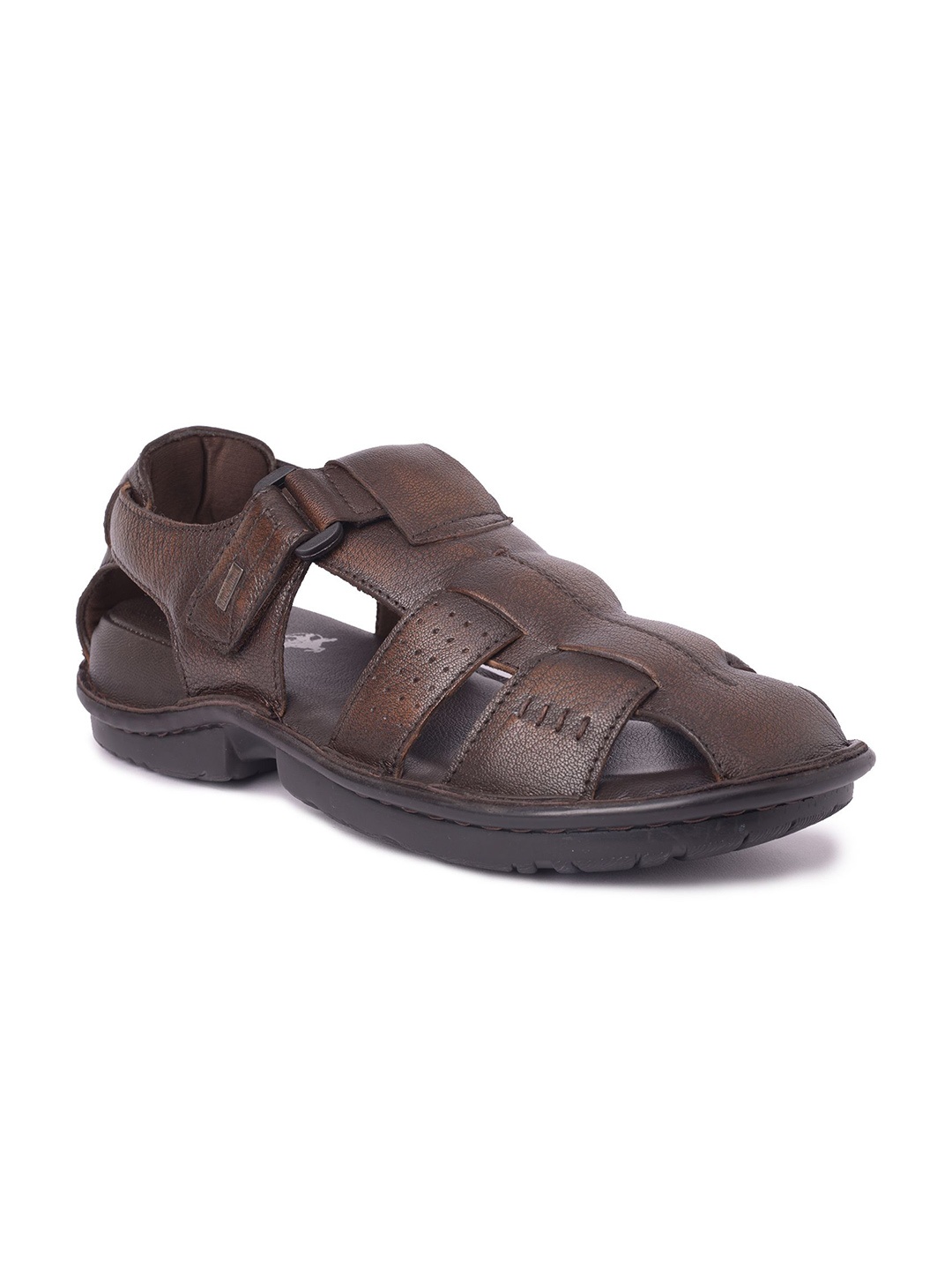 

Buckaroo Men Leather Shoe-Style Sandals, Brown