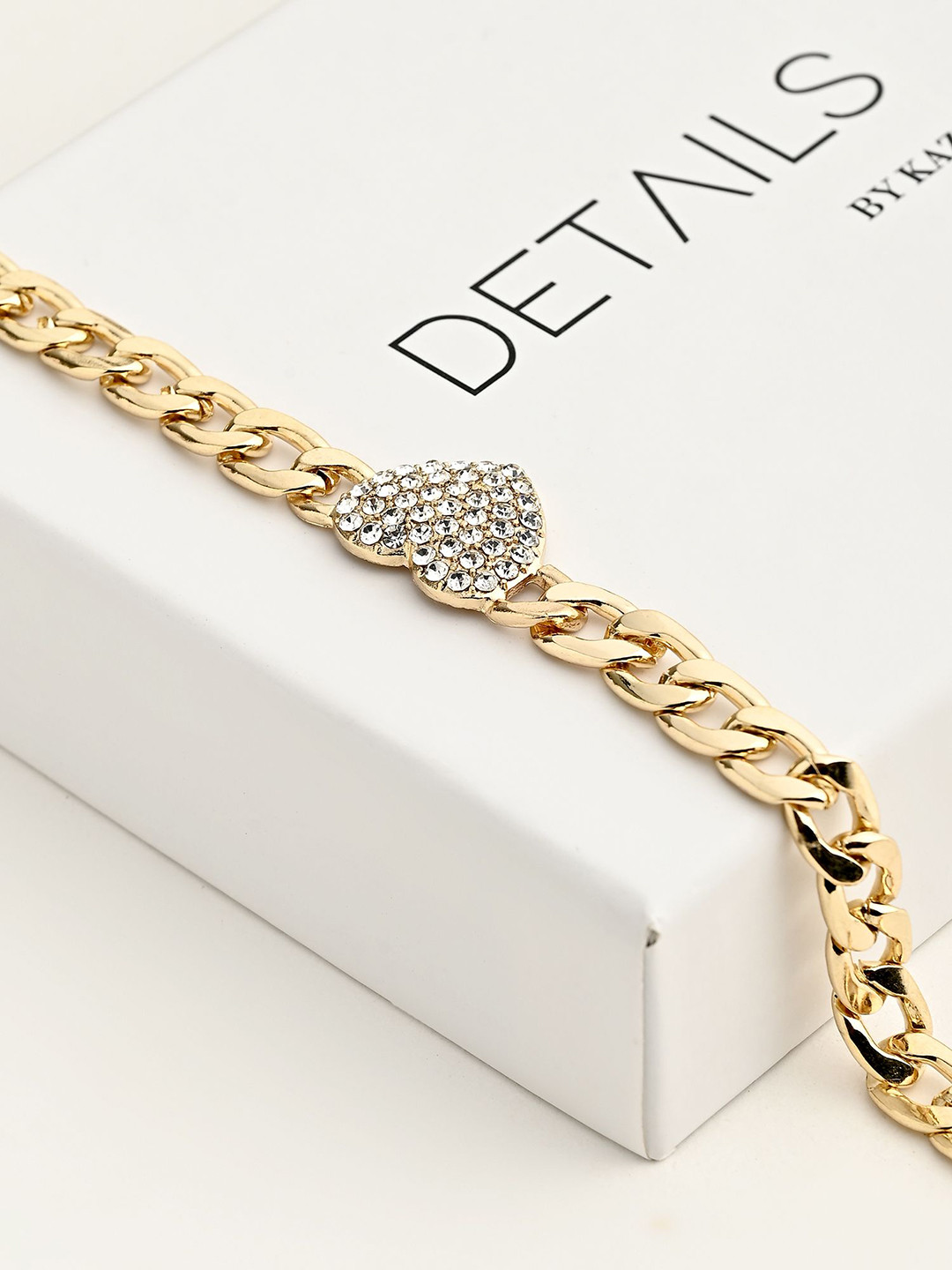 

Kazo Gold-Plated Heart Embellished Wraparound Bracelet