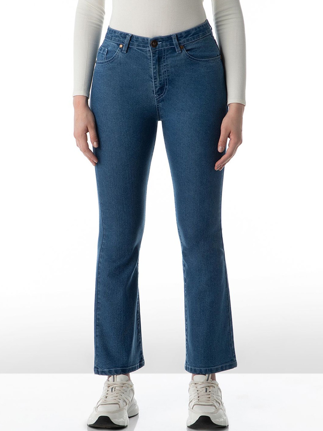 

INKD Women Bootcut Stretchable Jeans, Blue