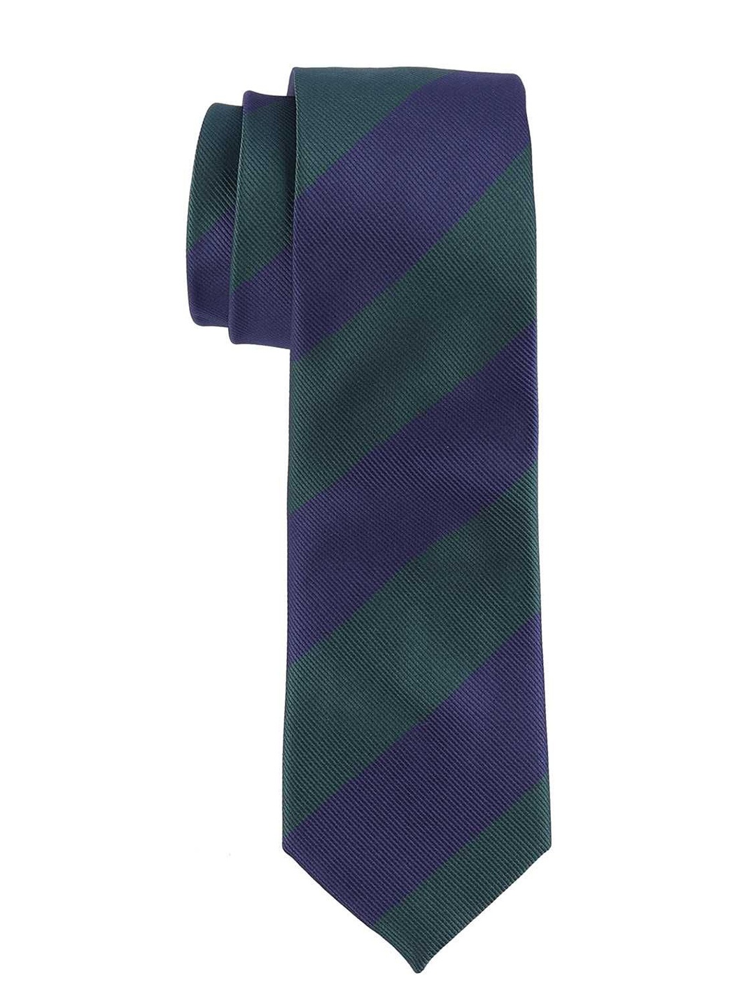 

The Tie Hub Men Striped Broad Tie, Green