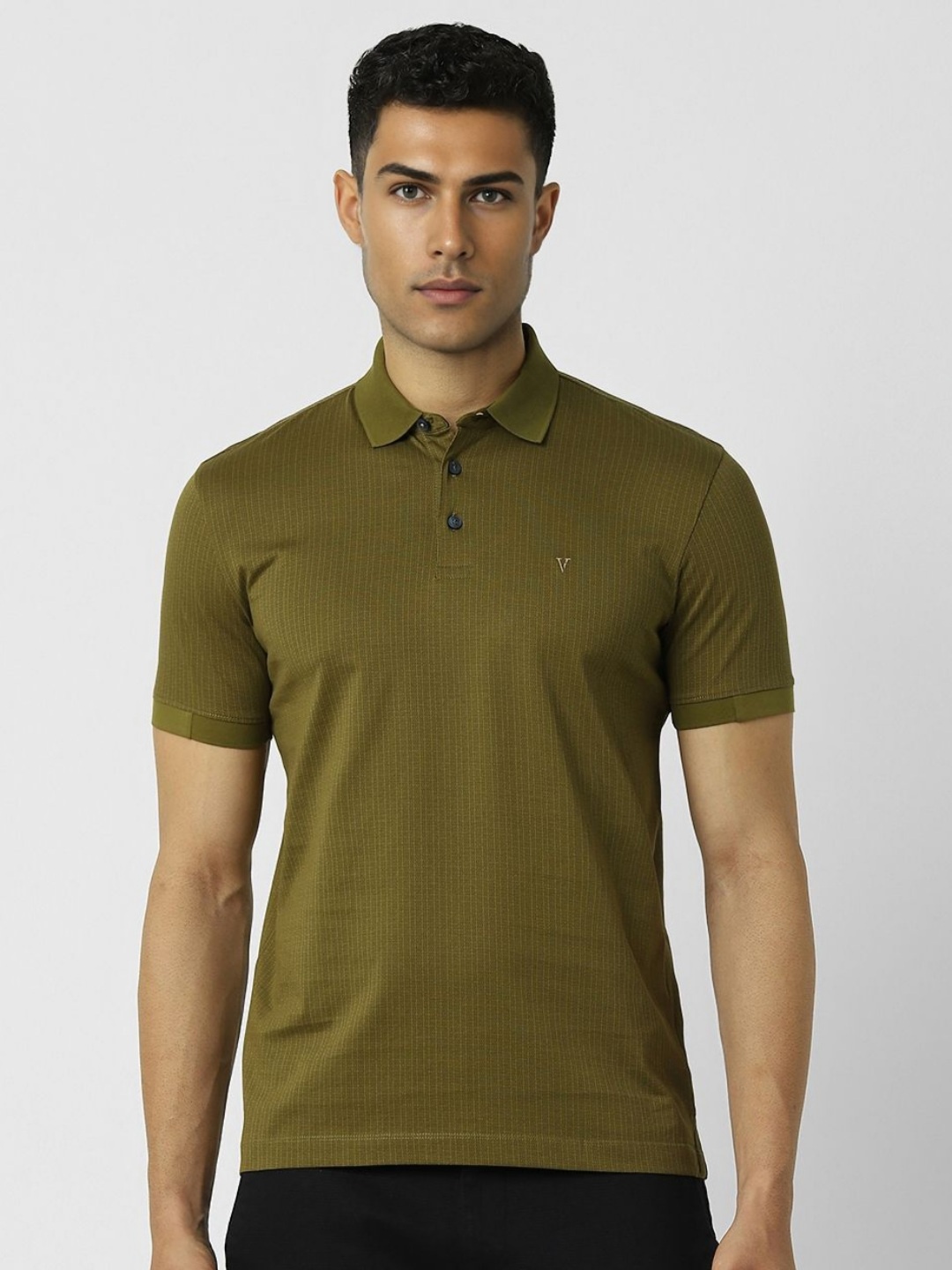 

Van Heusen Sport Men Printed Polo Collar T-shirt, Olive