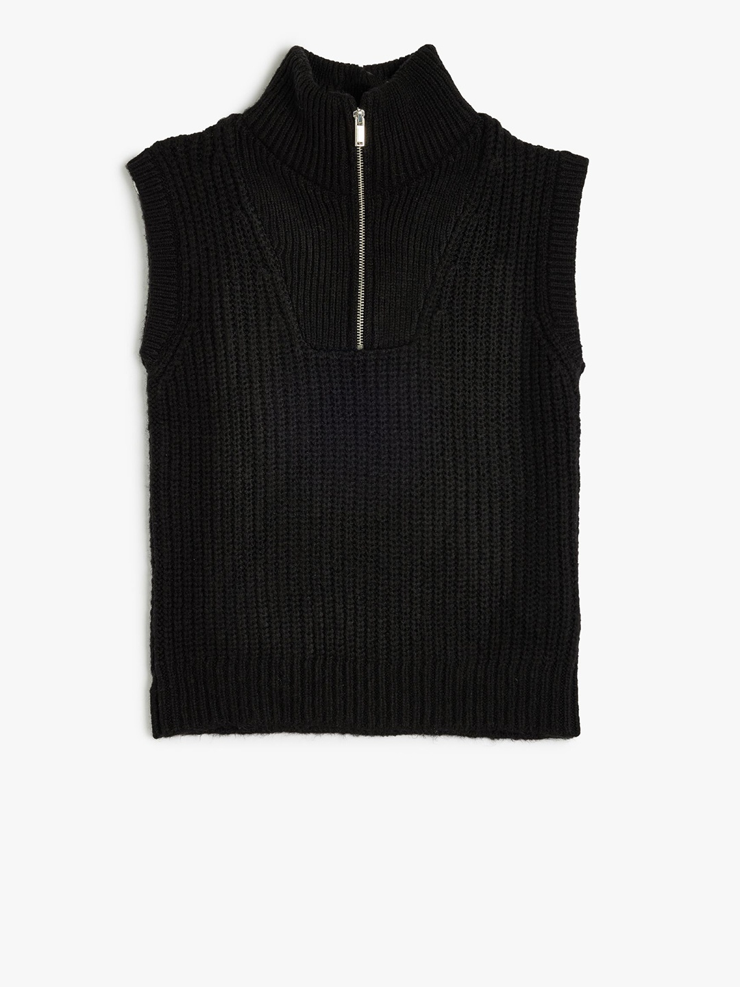 

Koton Girls Cable Knit Sweater Vest, Black