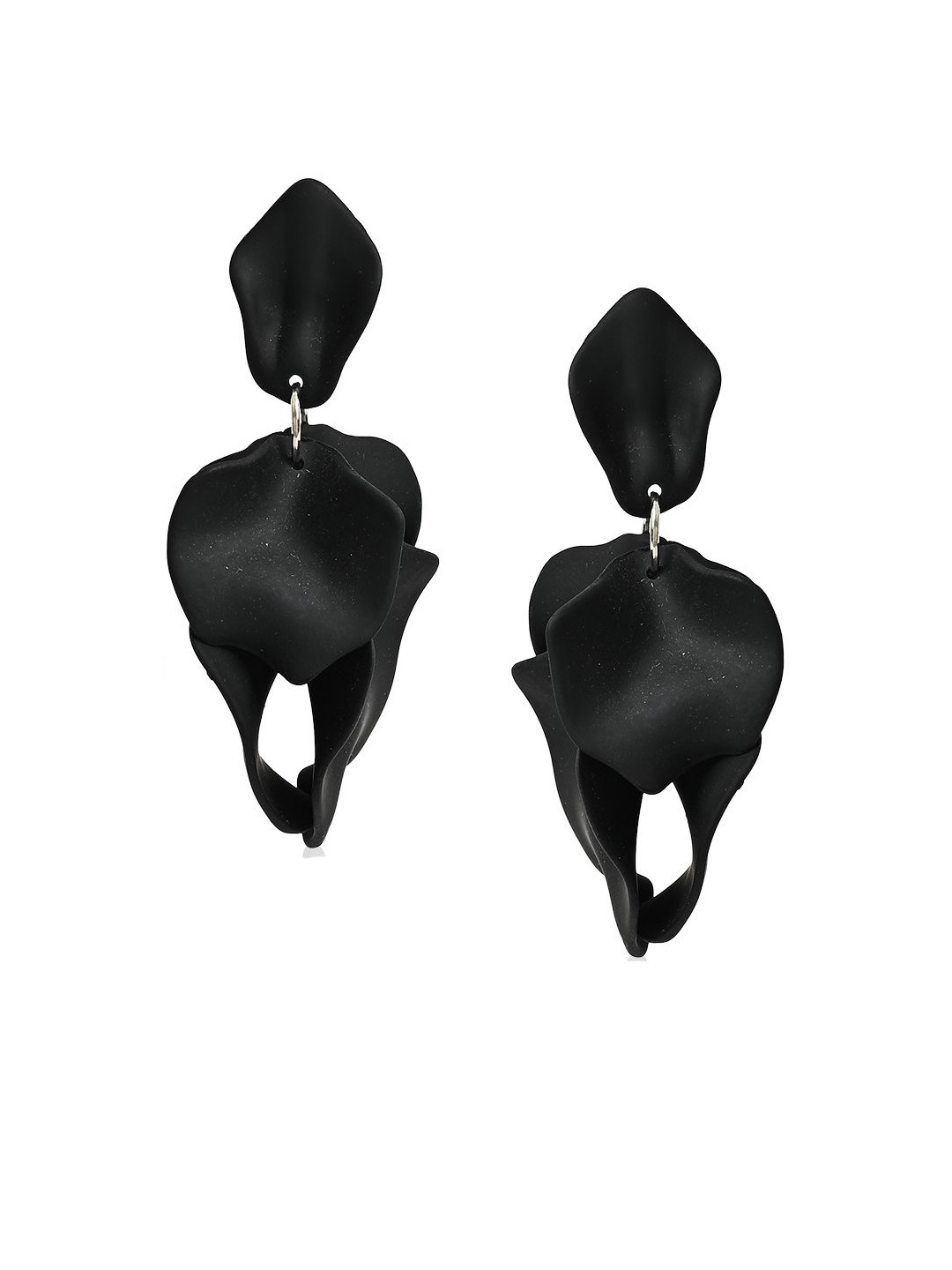 

Kazo Contemporary Drop Earrings, Black