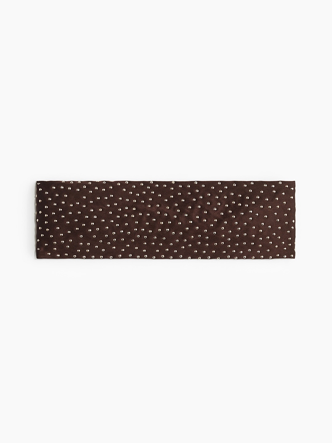 

H&M Studded Satin Hairband, Brown