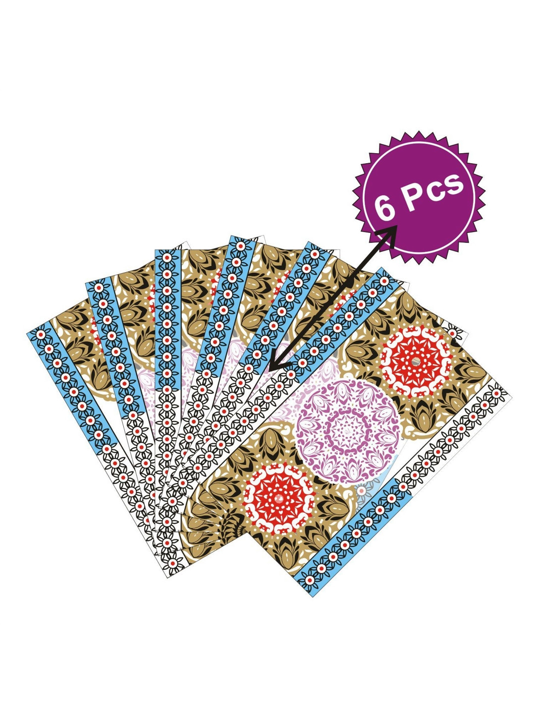 

LooMantha Blue 6 Pieces Floral Printed Table Placemats