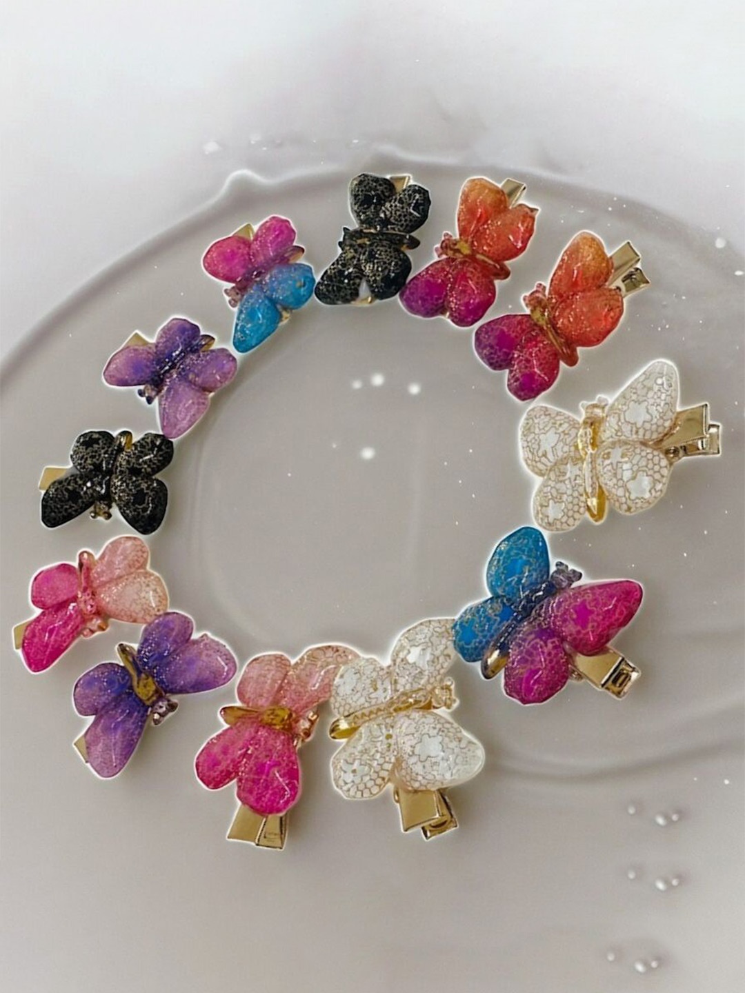 

Samsara Couture Girls Set of 6 Alligator Hair Clip, Pink