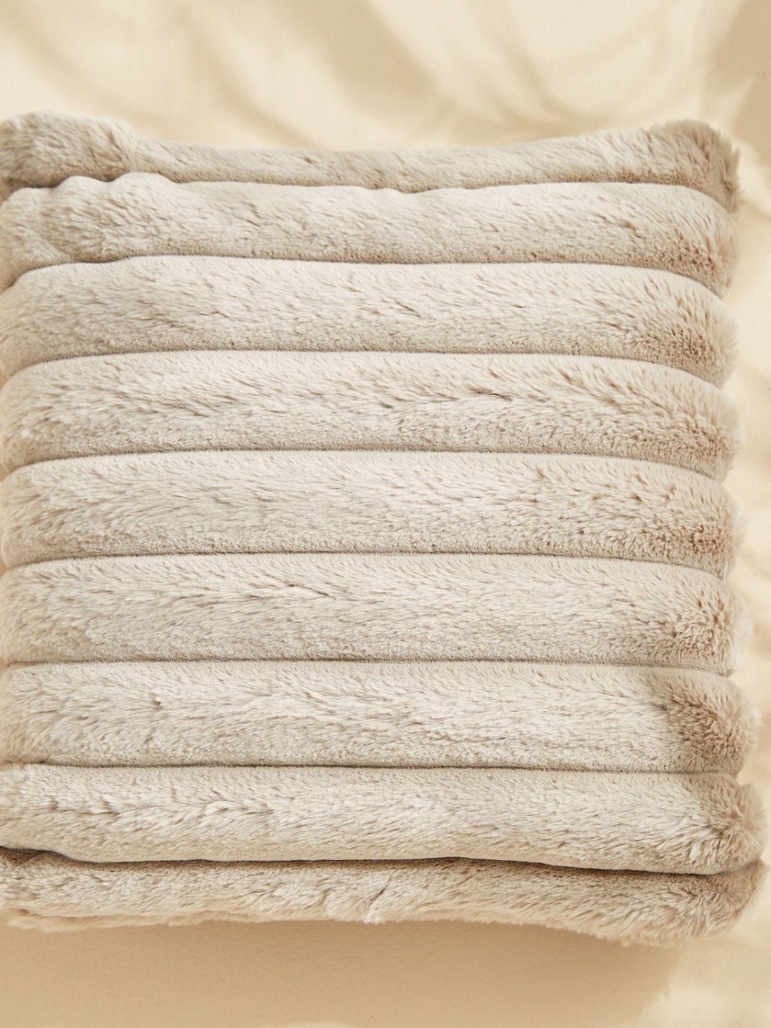 

Home Centre Ebony Beige Striped Square Filled Cushion