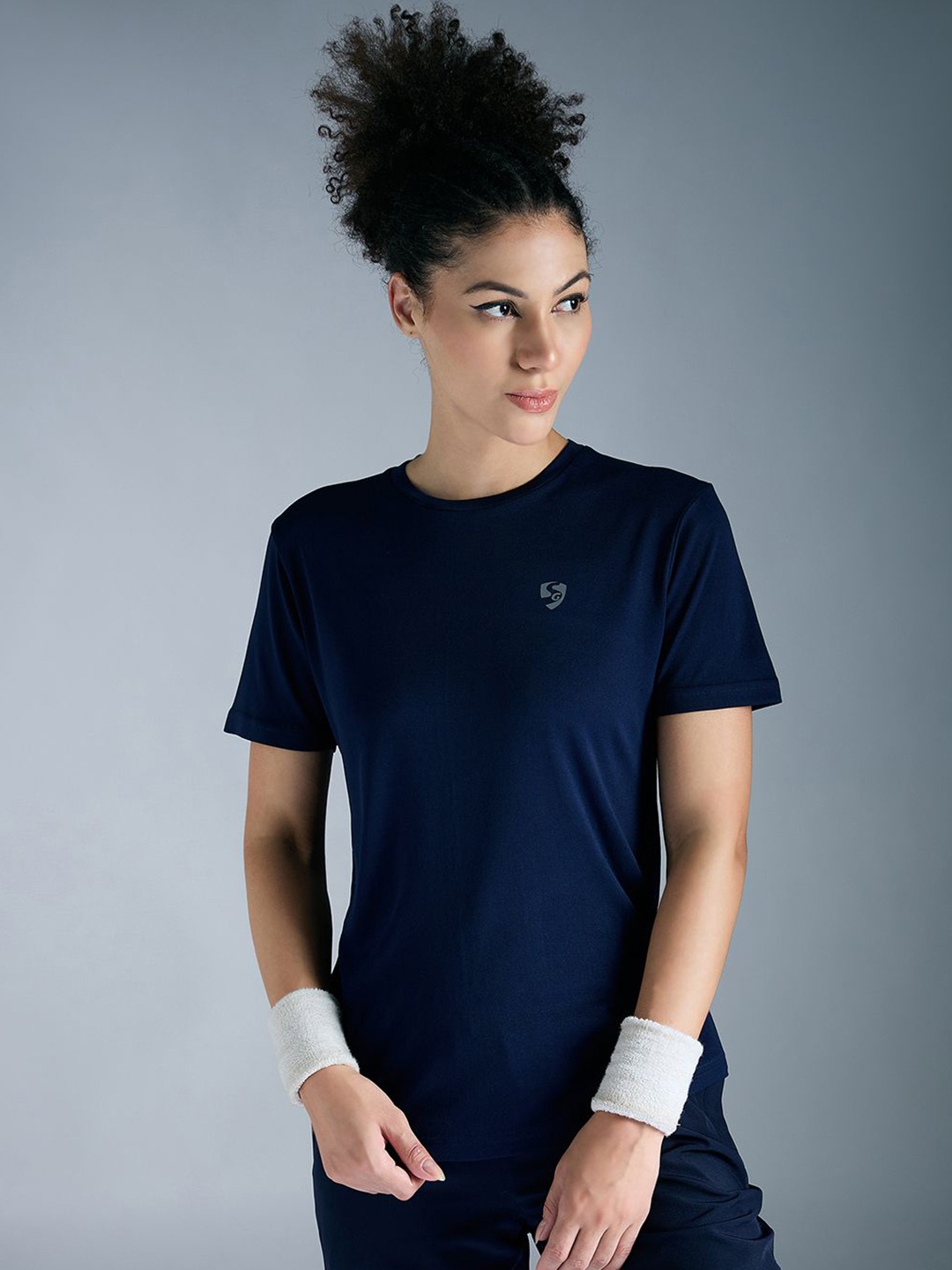 

SG Women Mid-Rise Track Pants, Navy blue