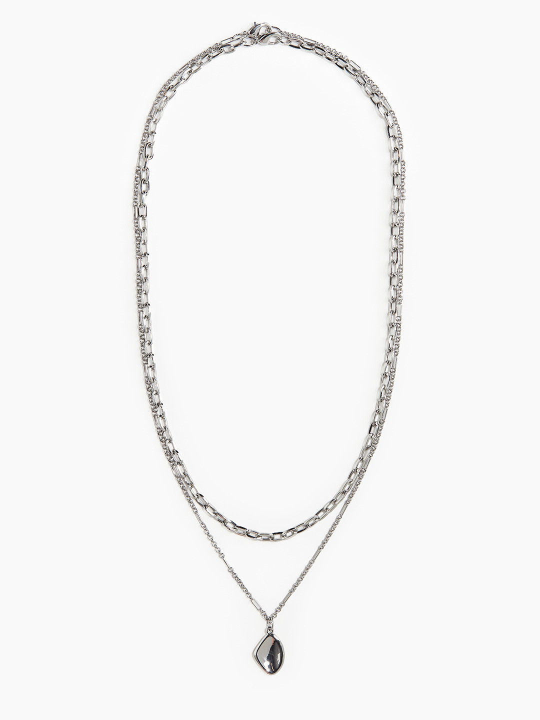 

H&M Men 2-Pack Necklaces, Silver