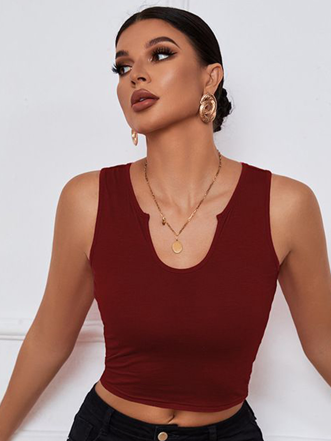

HERE&NOW Cotton Top, Burgundy
