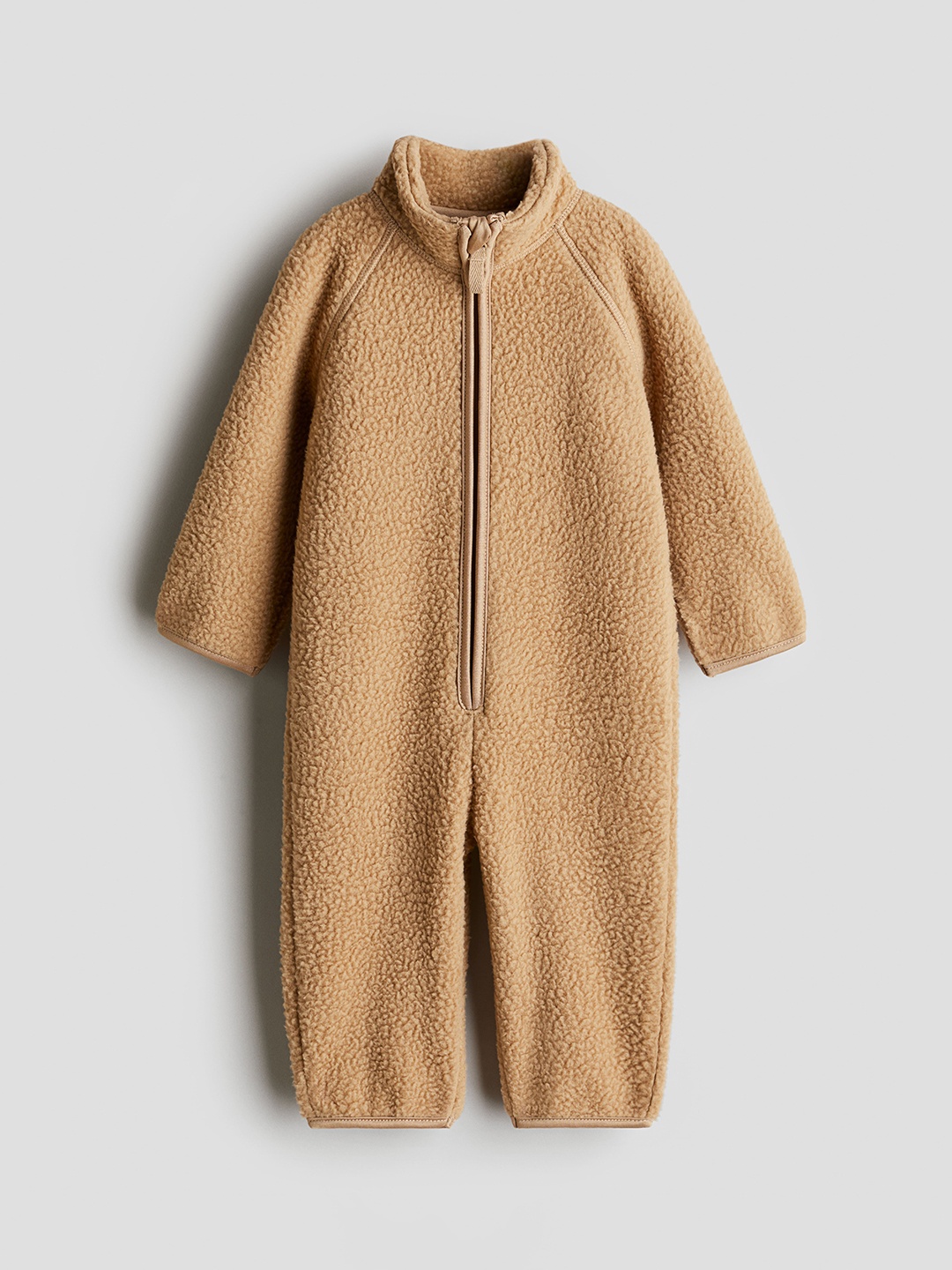 

H&M Boys Fleece Pramsuit, Beige