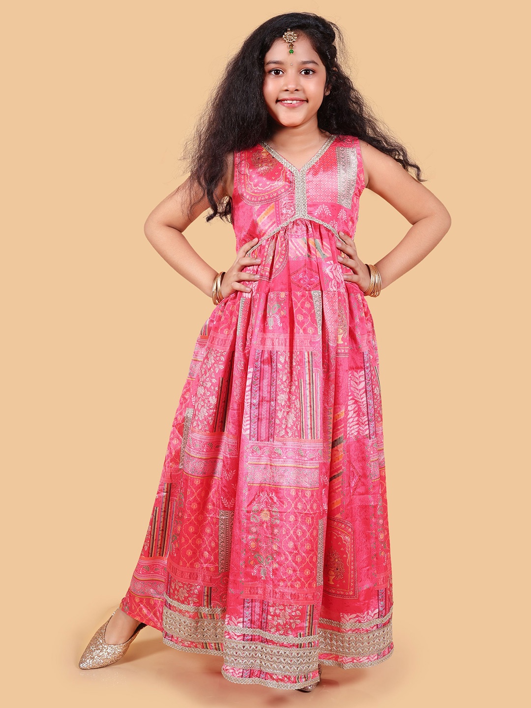 

BAESD Floral Print Chiffon Maxi Dress, Orange