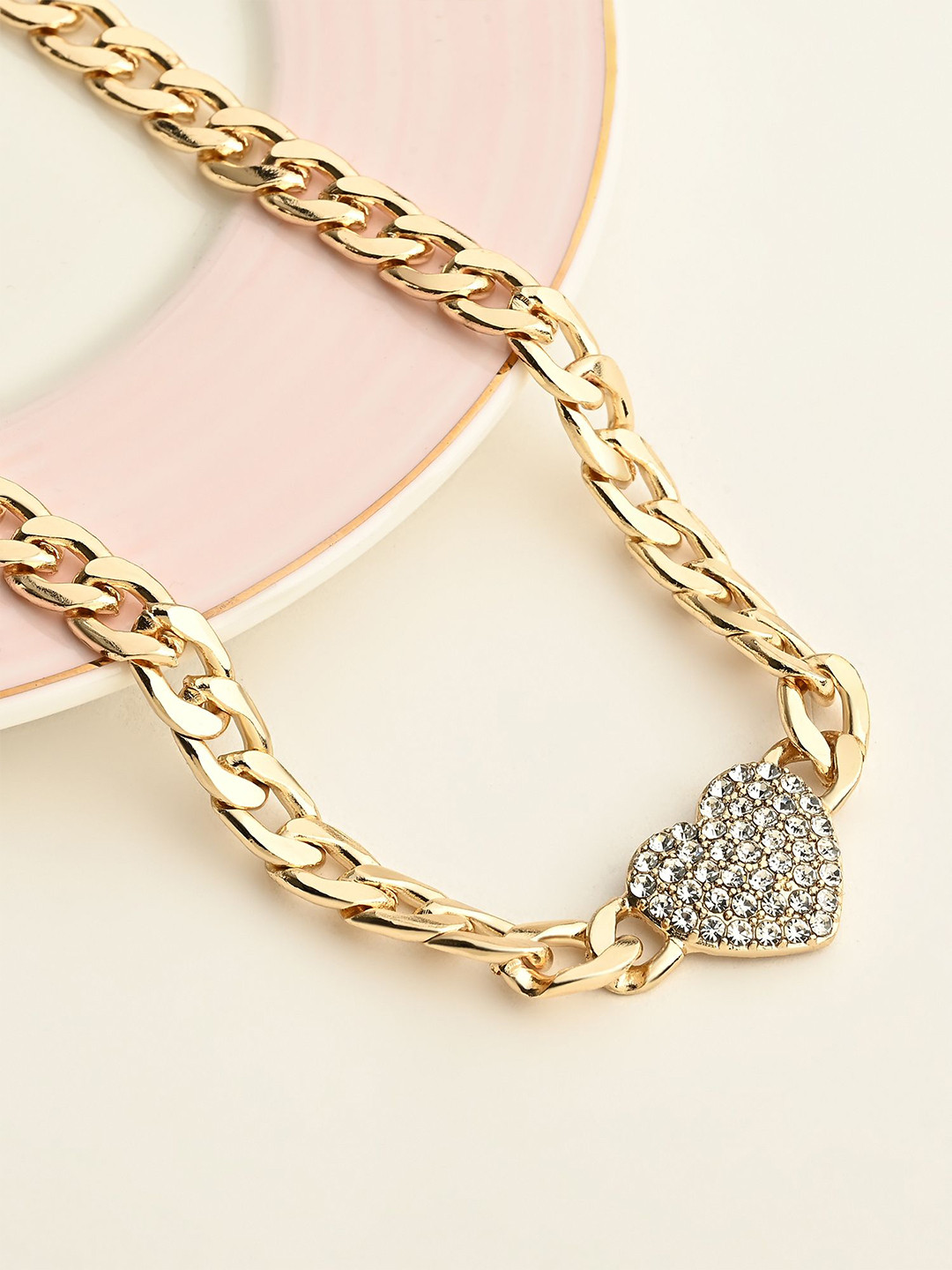 

Kazo Gold-Plated Heart-Embellished Chain