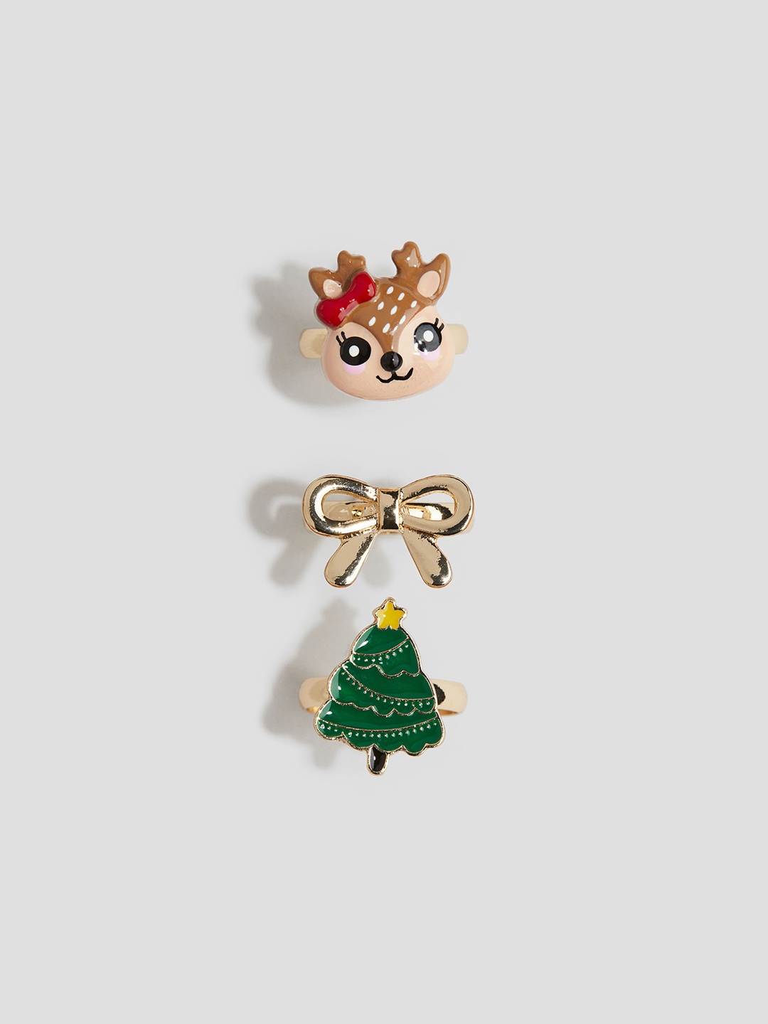 

H&M Girls 3-Pack Rings, Gold