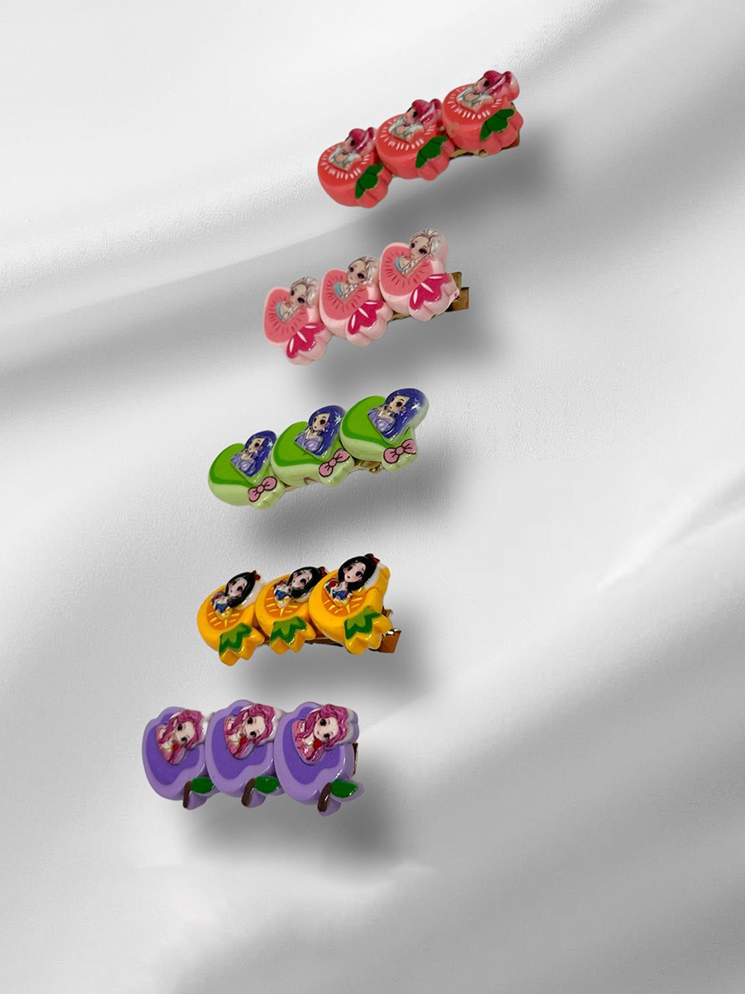 

Samsara Couture Girls Set of 5 Alligator Hair Clip, Purple