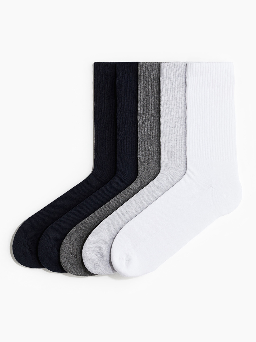 

H&M Men 5-Pack Calf Length Socks, Multi