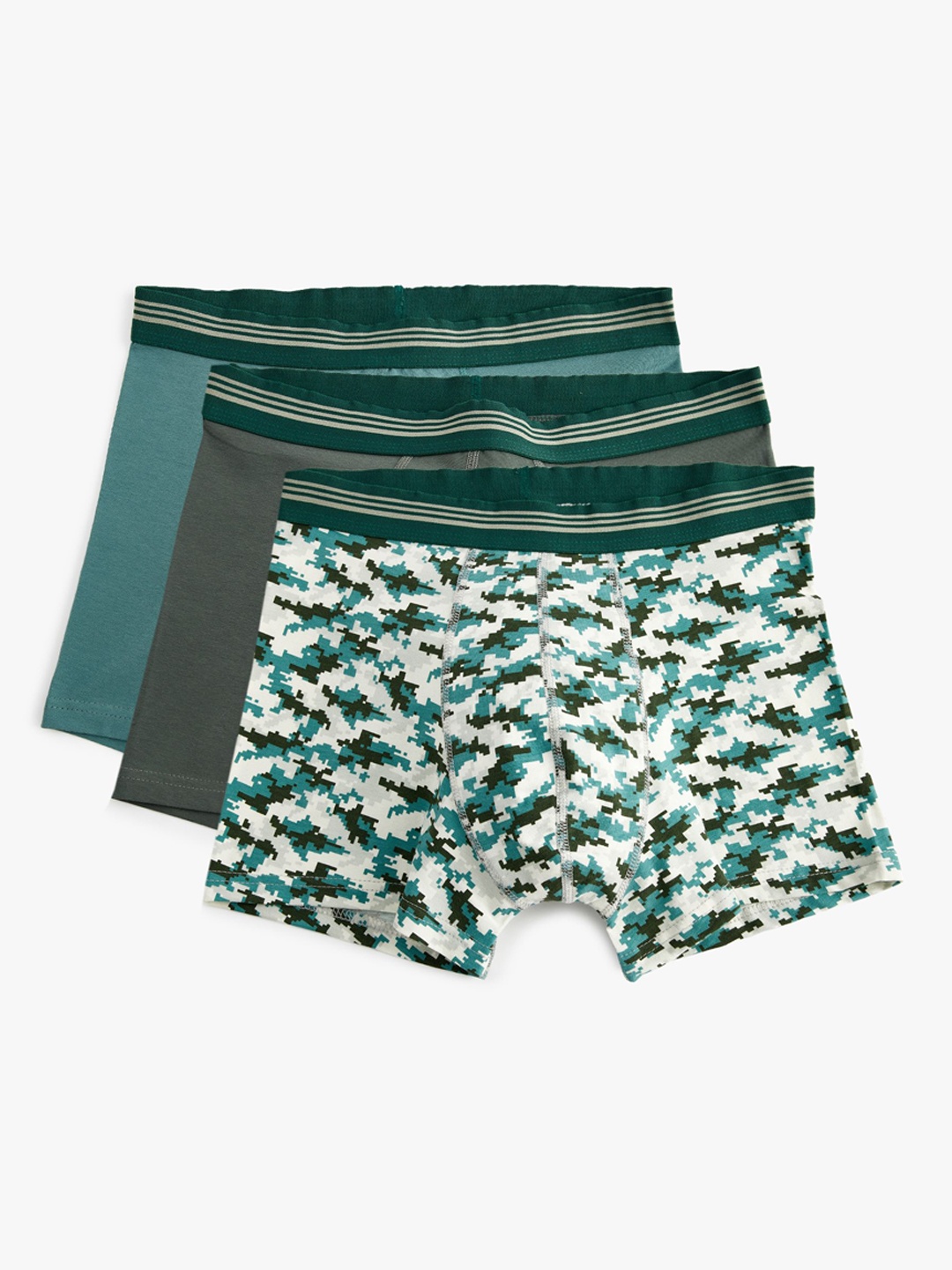 

Koton Pack Of 3 Printed Trunks-8684289327502-620, Green