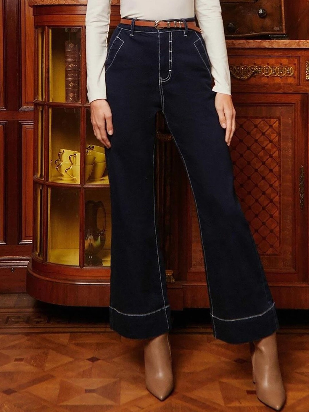 

Kotty Women Bootcut High-Rise Stretchable Jeans, Blue