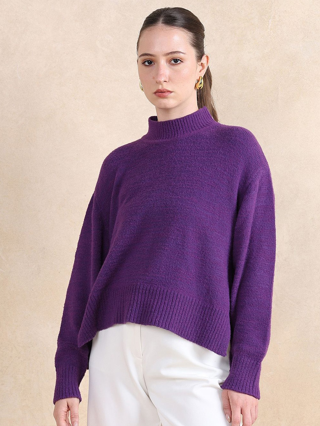 

RAREISM Women Winter Pullover, Purple