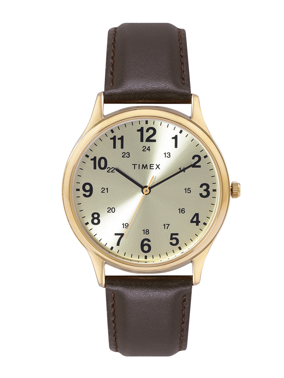 

Timex Men Dial & Leather Straps Analogue Watch - TWTG73SMU09, Gold