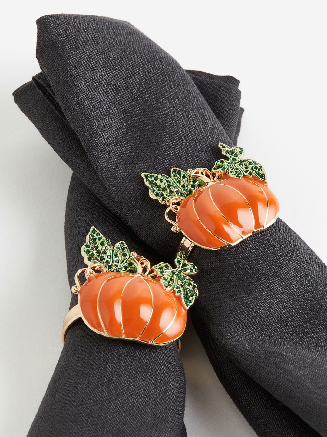 

H&M 2-Pack Pumpkin-Detail Napkin Rings, Orange