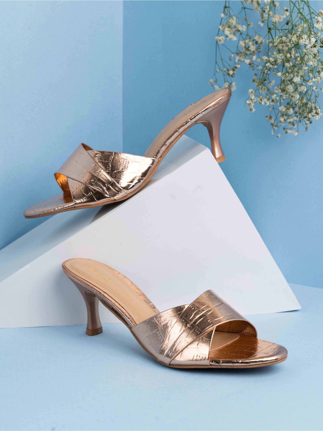 

Inc 5 Women Party Kitten Mules, Rose gold