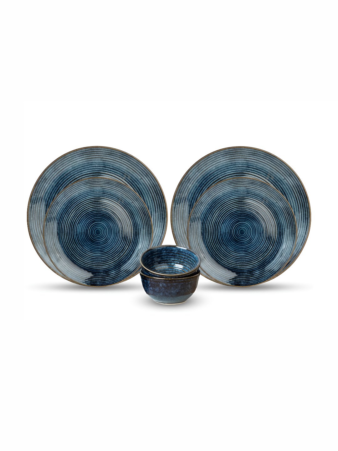 

BODHI HOUSE Blue 2024 6 Pieces Porcelain Dishwasher and Microwave Safe Dinner Set of