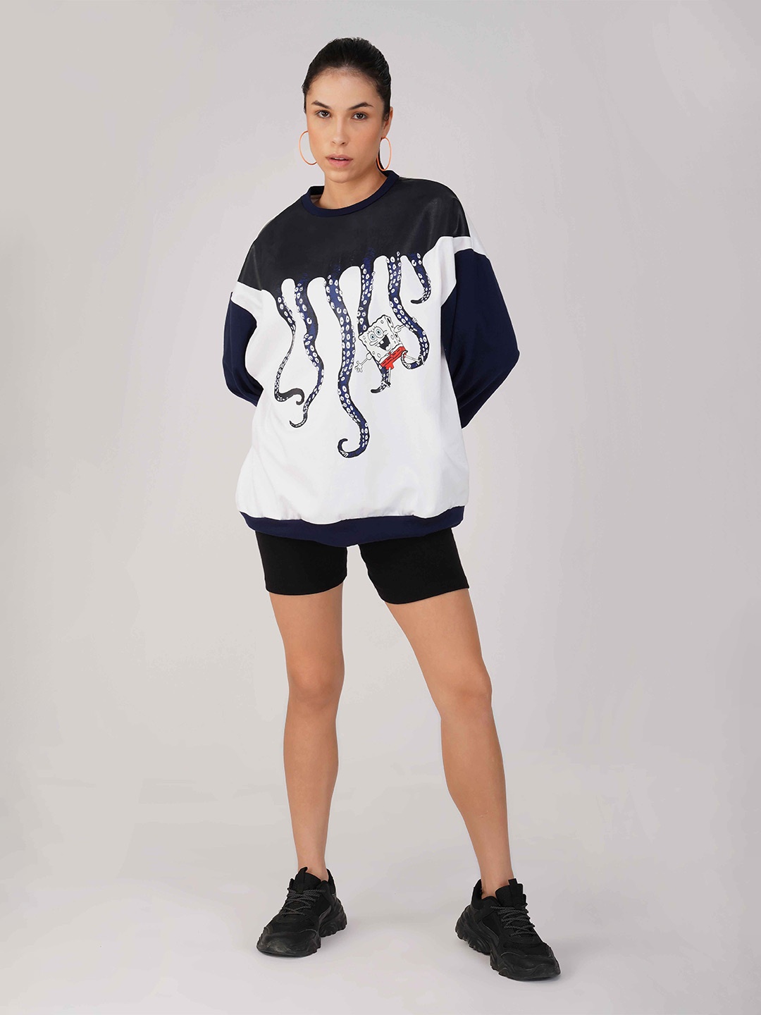 

THE CLOTHING FACTORY Women Printed Sweatshirt, White