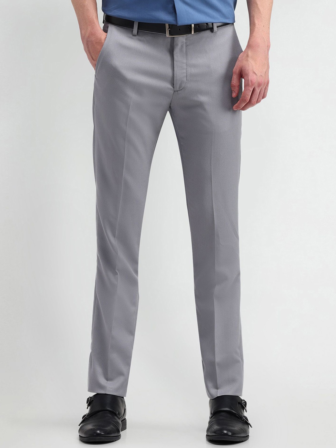 

Arrow Men Textured Urban Slim Slim Fit Trouser, Grey