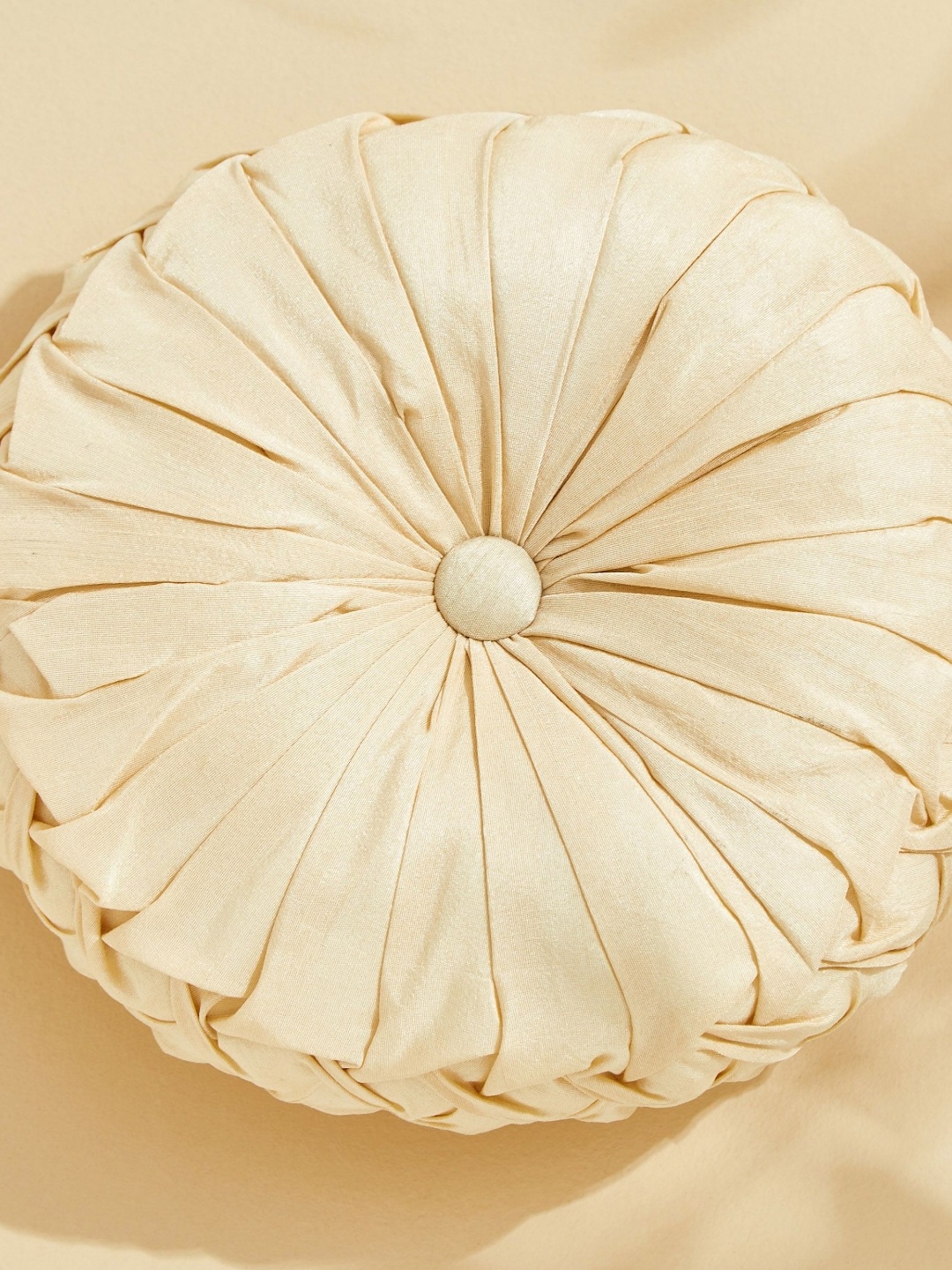 

Home Centre Off White Crumple Filled Cushion