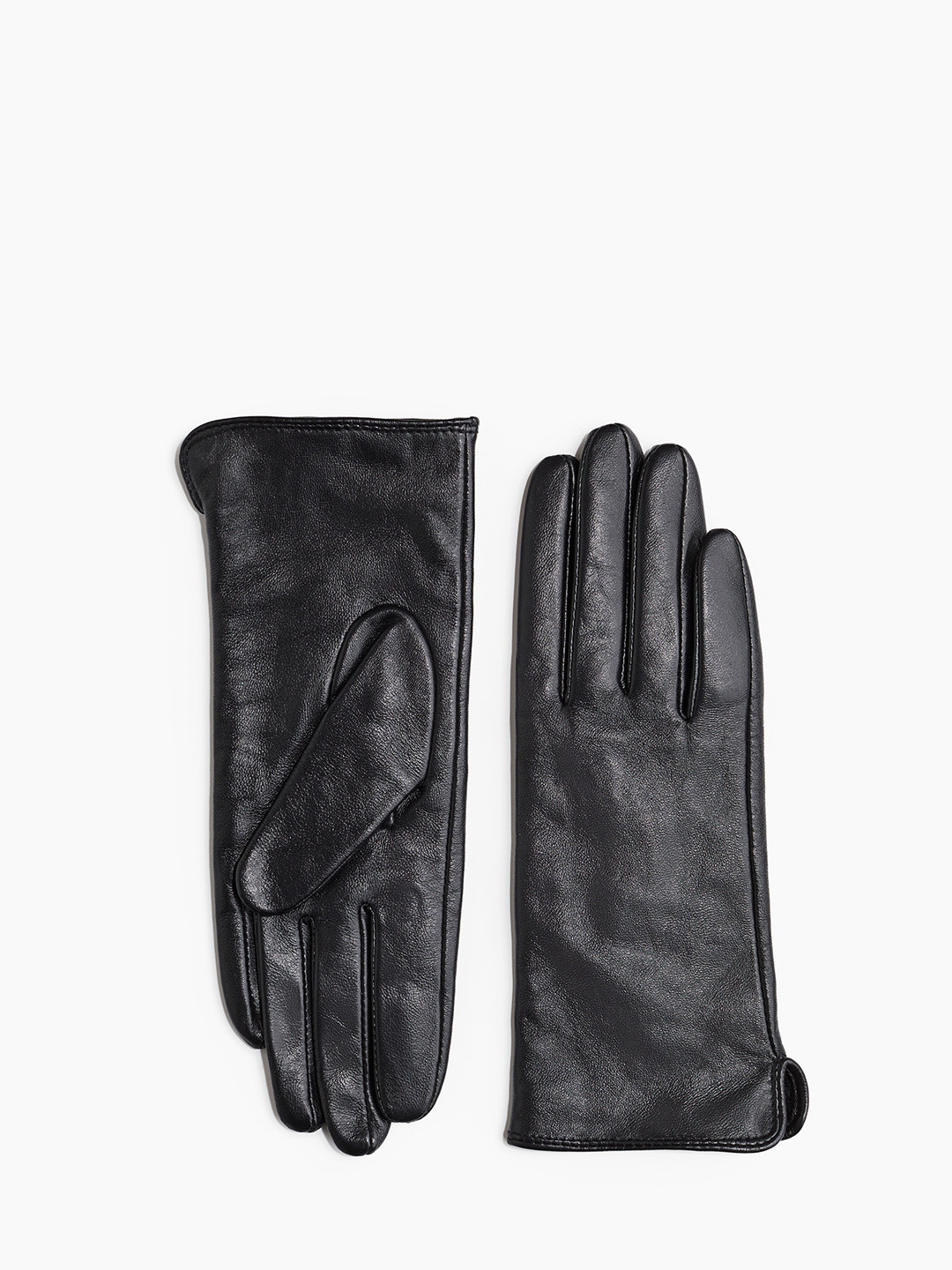

H&M Women Leather Safety Gloves, Black