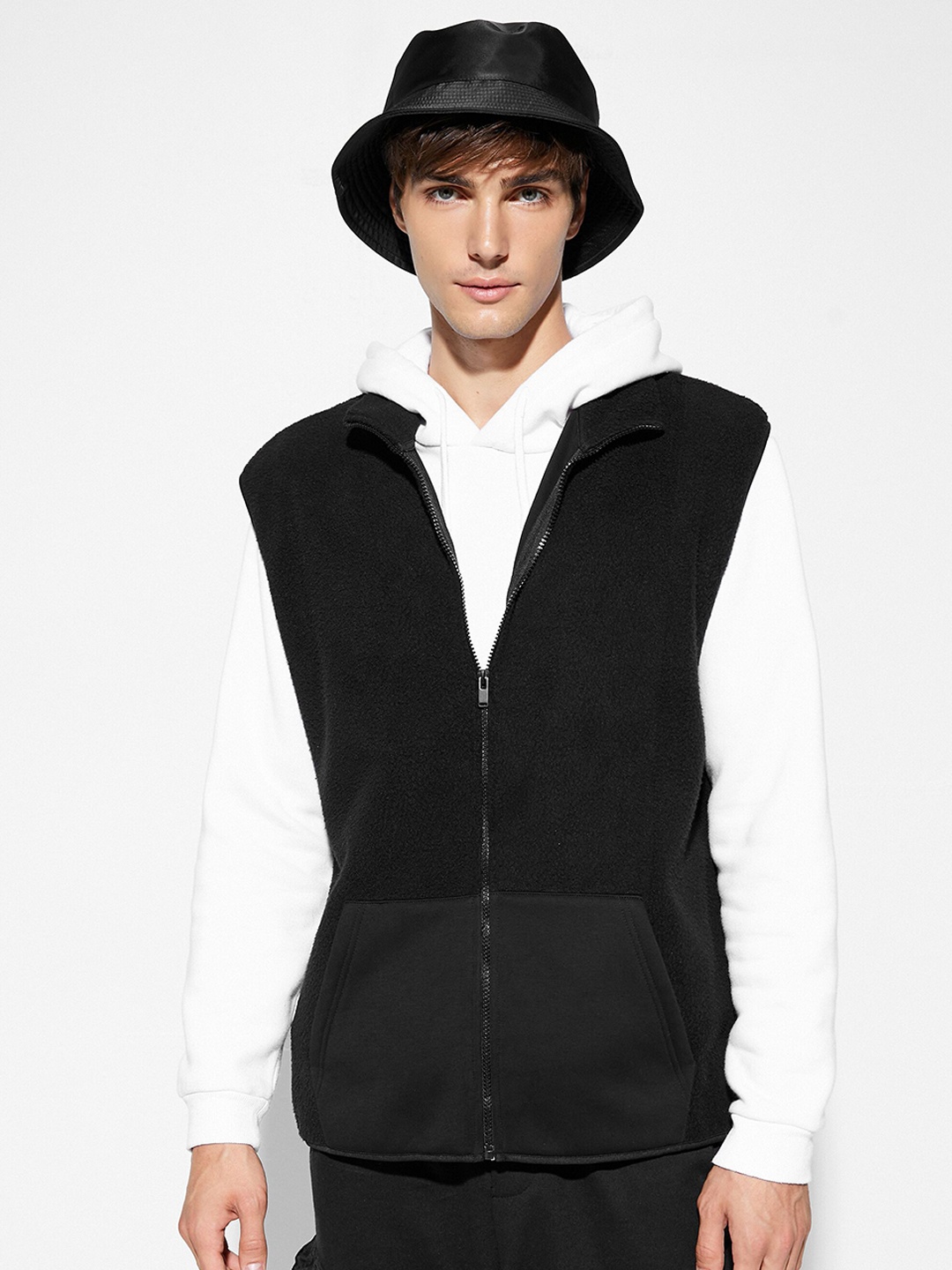 

Koton Mock Collar Bomber Jacket, Black