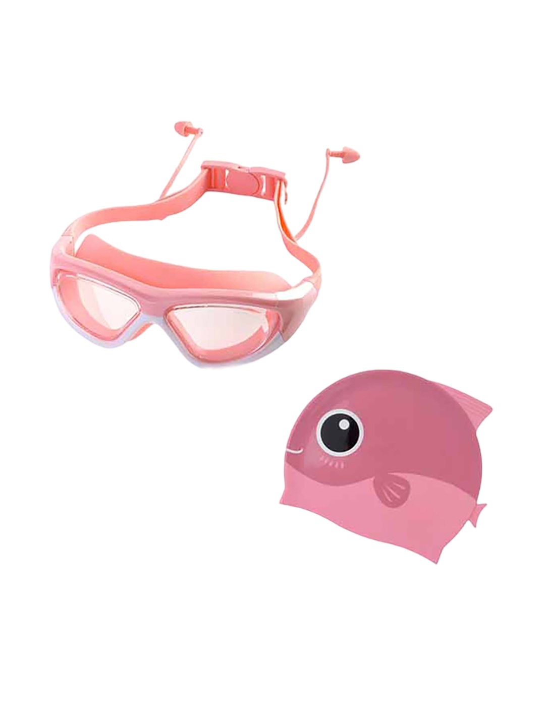 

lil PLANET Kids Anti-Fog Swimming Goggles & Swim Cap, Pink