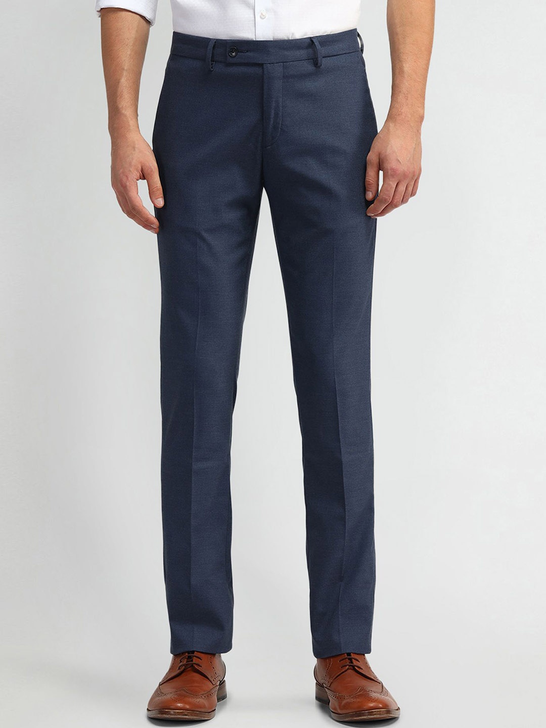 

Arrow Men Urban Slim Slim Fit Formal Trousers, Navy blue