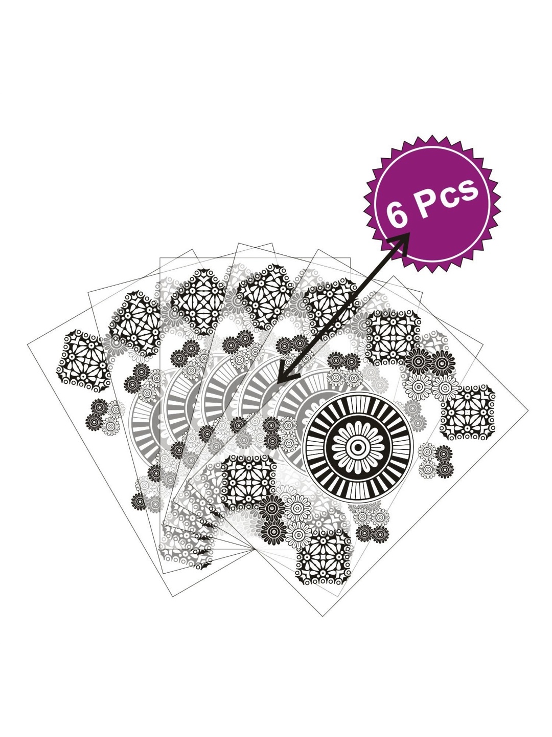 

LooMantha Transparent 6 Pieces Floral Printed Table Placemats