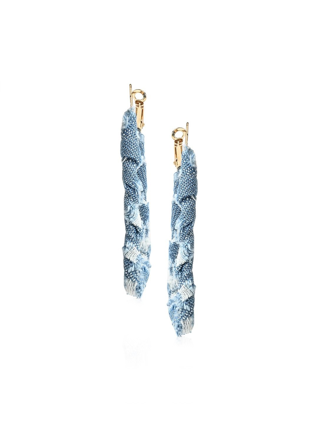 

Kazo Contemporary Triangle Hoop Earrings, Blue