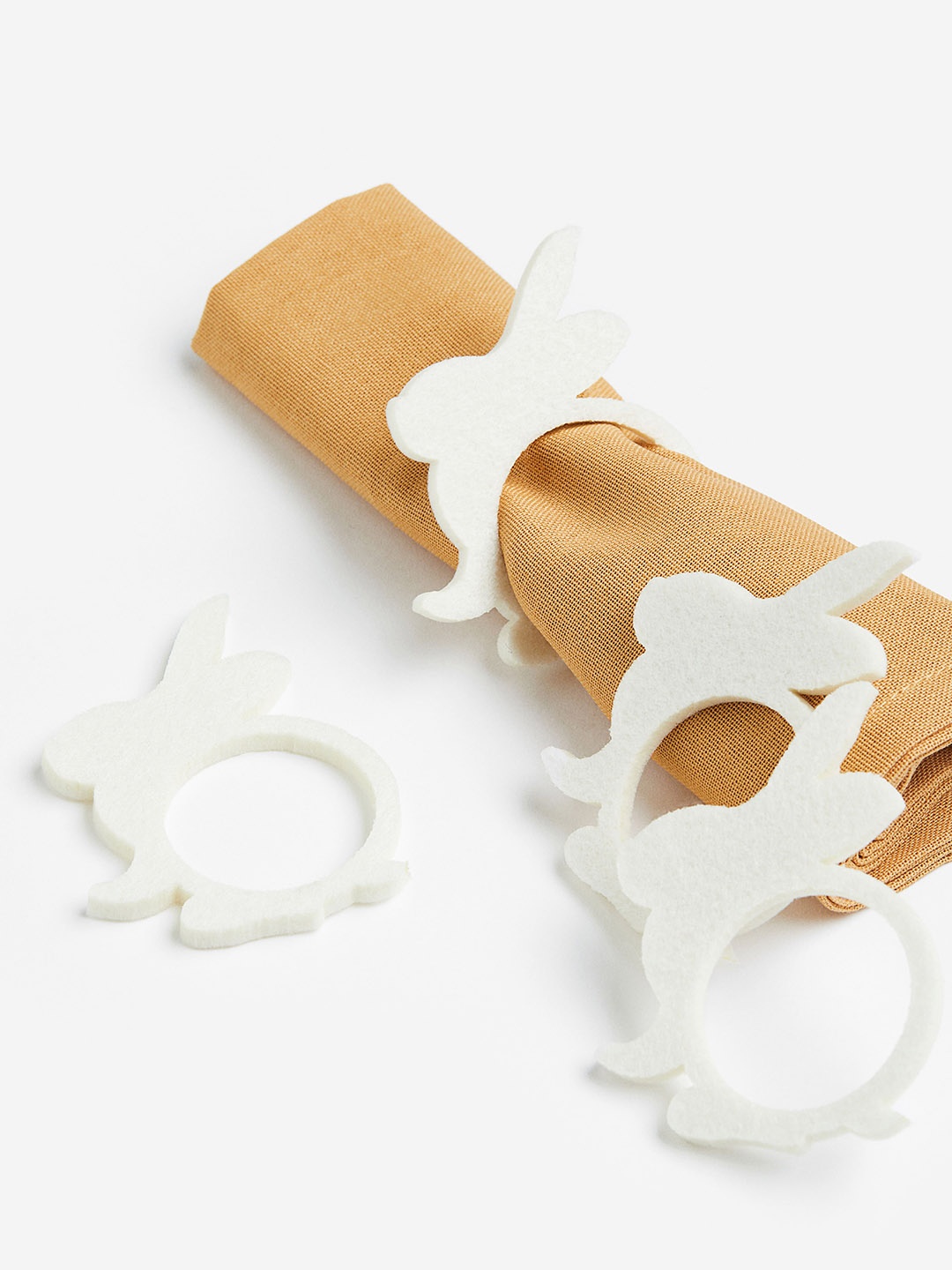 

H&M 4-Pack Napkin Rings, White