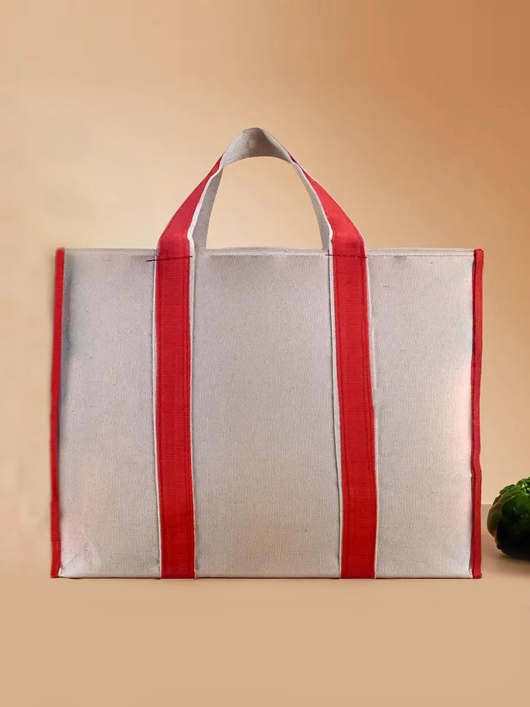 

Kuber Industries Unisex Pack Of 2 Solid Shopper Tote Bags, White