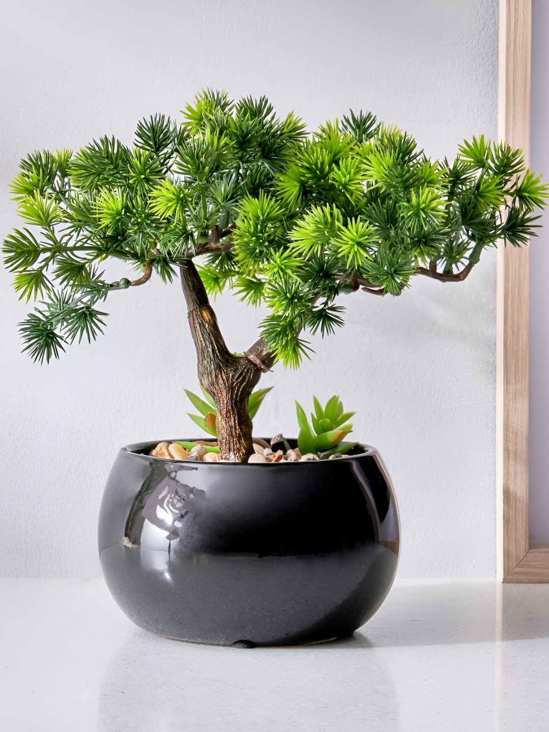 

Home Centre Green Bonsai Artificial Plant With Ceramic Pot