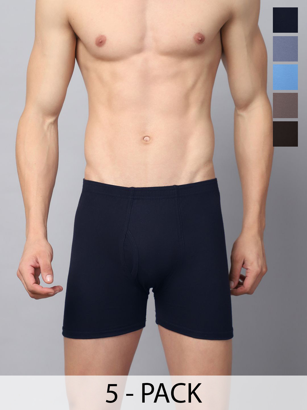 

VIMAL JONNEY Pack Of 5 Assorted Cotton Trunks JONNEY_BLUE_A.._05
