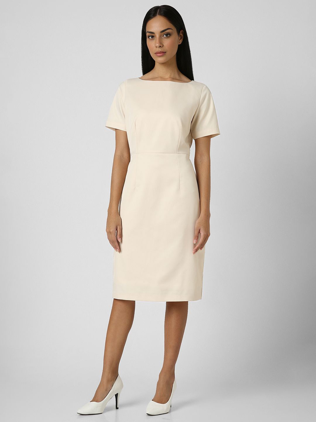 

Van Heusen Woman Formal Sheath Dress, Beige